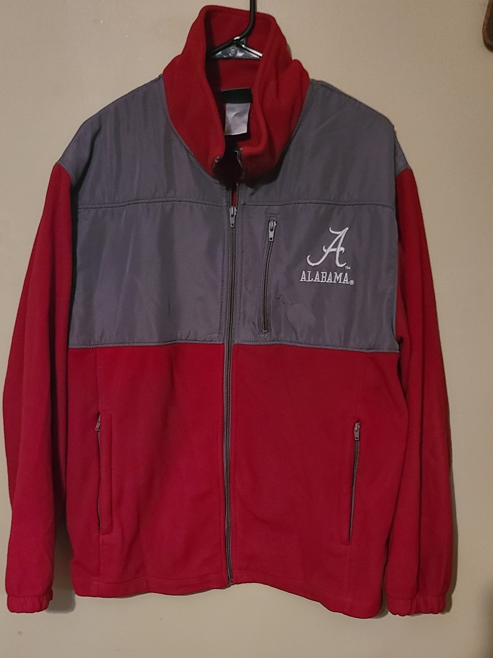 Alabama Two-Tone Red and Gray Full-Zip Performance Jacket
